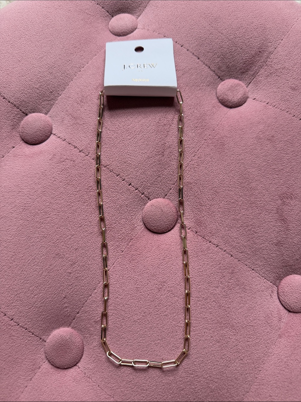 J. Crew paperclip necklace in gold